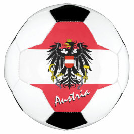 Österreich Fußball und Österreichische Flagge / Sp