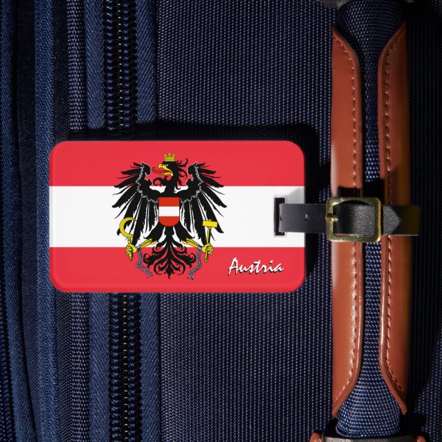 Österreich Gepäckmarken, patriotische österreichis Gepäckanhänger (Vorderseite Insitu 4)