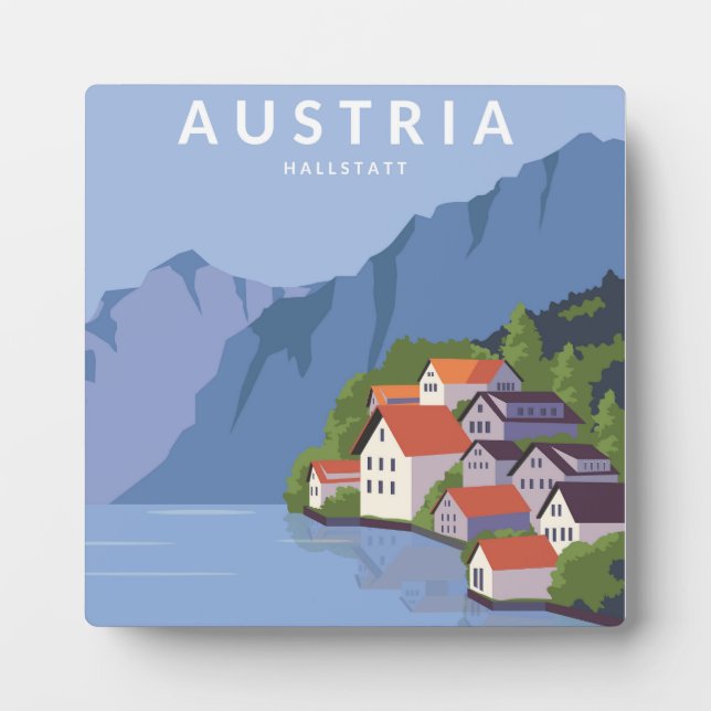 Österreich Hallstatt Fotoplatte (Vorderseite)