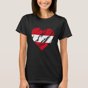 Österreich Herz Österreichische Flagge Österreichs T-Shirt