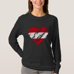 Österreich Herz Österreichische Flagge Österreichs T-Shirt