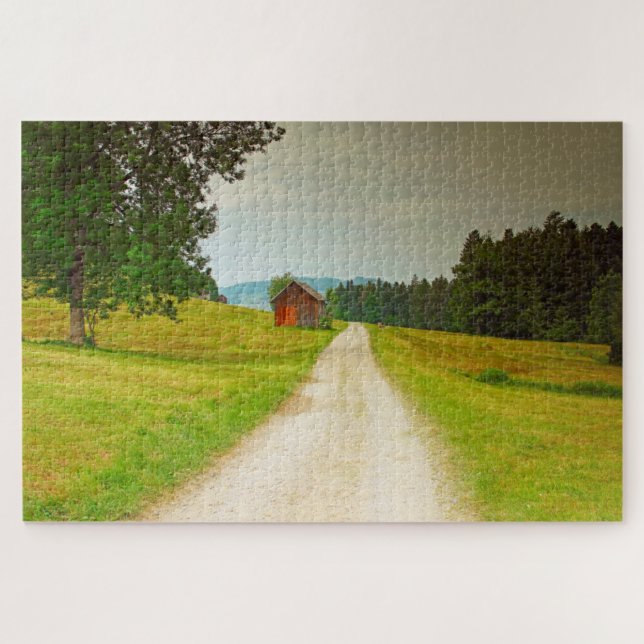 Österreich Holzhütte und Weg (Horizontal)