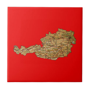 Österreich-Kartenkachel Fliese