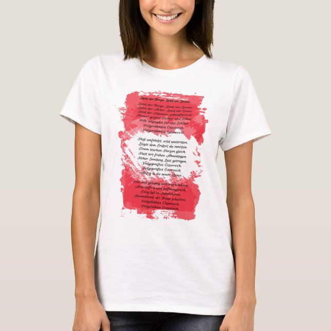 Österreich - Land der Berge, Land am Strome T-Shirt (Vorderseite)