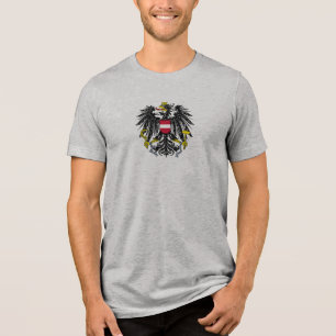 Österreich Landeswappen Symbol Emblem Flagge Tri-Blend Shirt