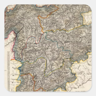 Österreich, Liechtenstein Quadratischer Aufkleber