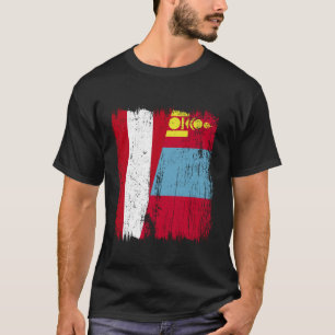 Österreich Mongolei Halbflagge Österreichische Mon T-Shirt