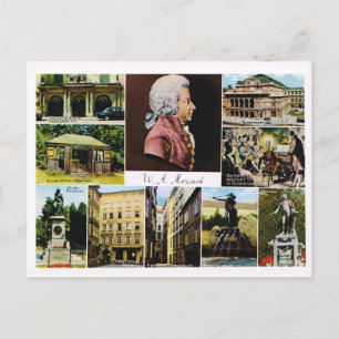Österreich, Mozart, Orte mit Bezug zu Mozart Postkarte
