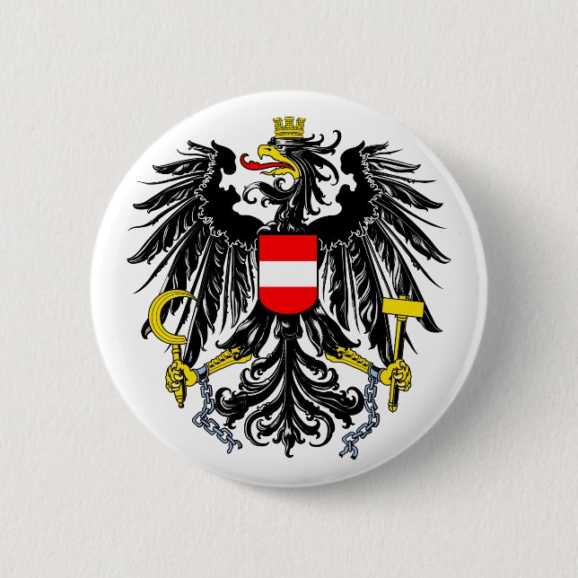 Österreich - Offizieller Wappen - Heraltrockenzeic Button (Vorderseite)