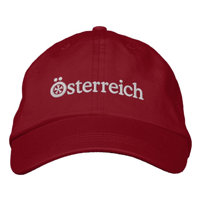 Österreich - Österreich Bestickte Baseballkappe (Vorderseite)