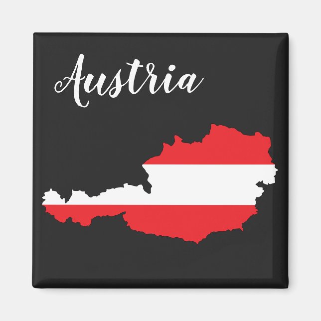 Österreich - Österreichische Flag-Karte Magnet (Vorne)