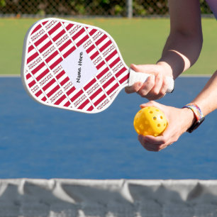 Österreich Österreichische Flagge gekachelt schwar Pickleball Schläger