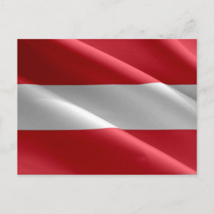 Österreich - Österreichische Flagge - Postkarte
