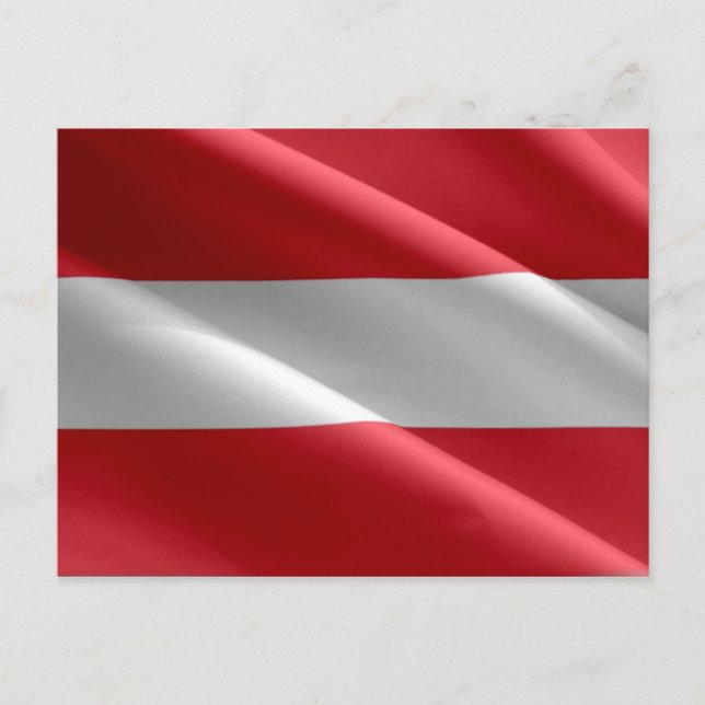 Österreich - Österreichische Flagge - Postkarte (Vorderseite)