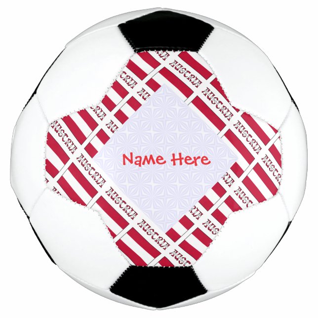 Österreich - Österreichische Flagge - Rot Personal Fußball (Vorderseite)