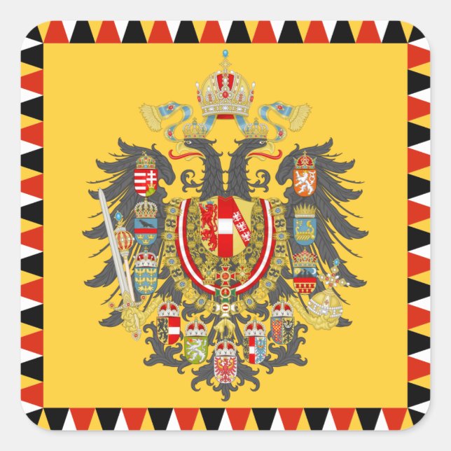 Österreich Quadratischer Aufkleber (Vorderseite)