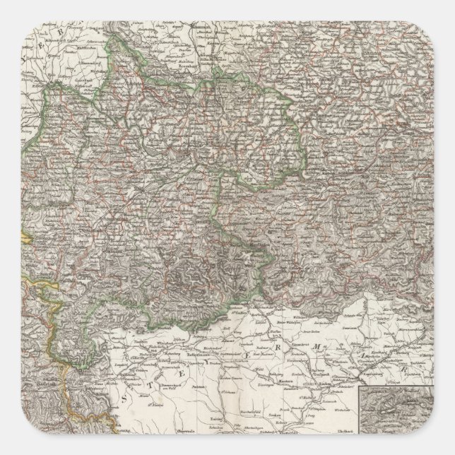 Österreich - Region Wien Quadratischer Aufkleber (Vorderseite)