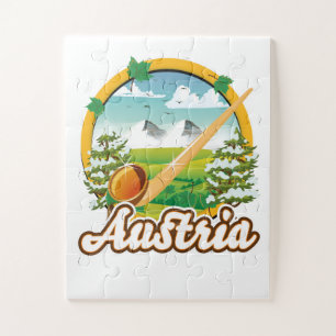 Österreich Retro-Reiselogo