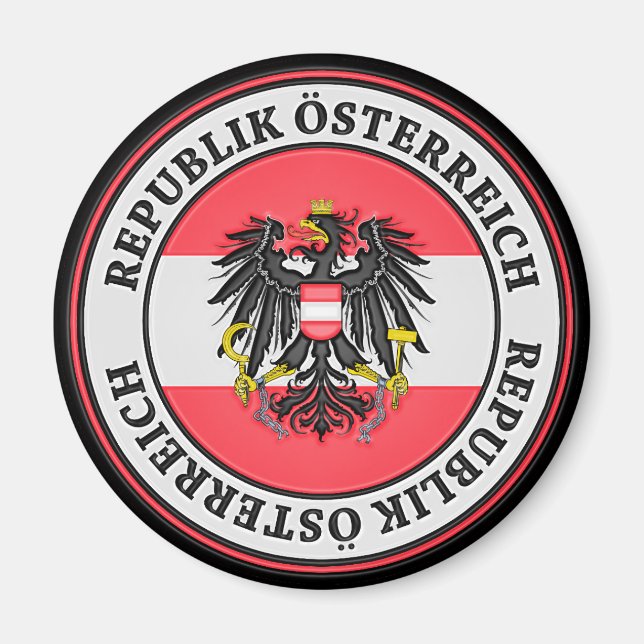 Österreich-RundEmblem Magnet (Vorne)