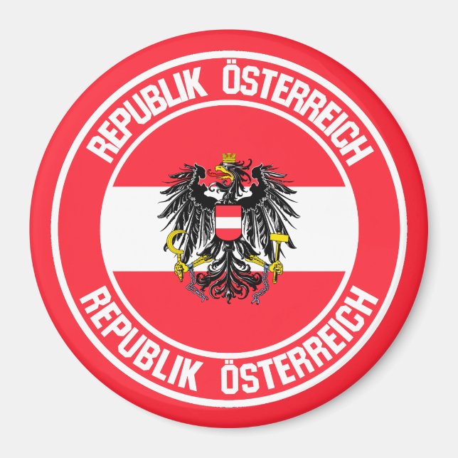 Österreich-RundEmblem Magnet (Vorne)