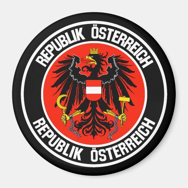Österreich-RundEmblem Magnet (Vorne)