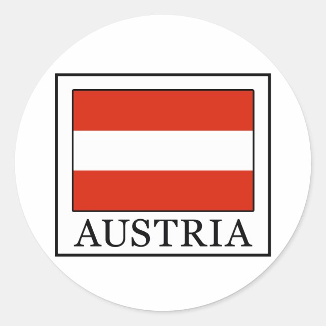 Österreich Runder Aufkleber (Vorderseite)