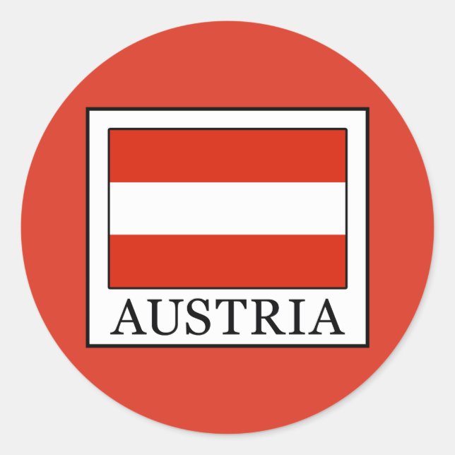 Österreich Runder Aufkleber (Vorderseite)