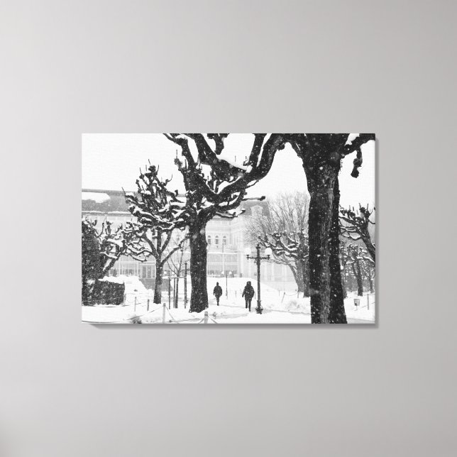 Österreich, Salzburg. Winter, Leinwanddruck (Vorderseite)