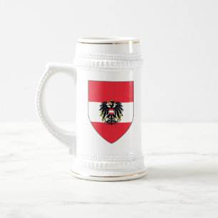 Österreich-Schild Stein Bierglas