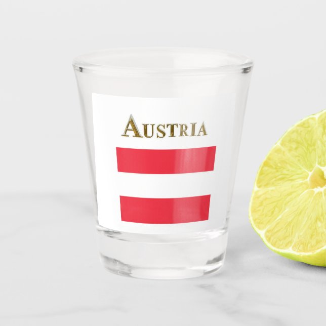 ÖSTERREICH SCHOTTGLAS  SCHNAPSGLAS (Vorderseite)