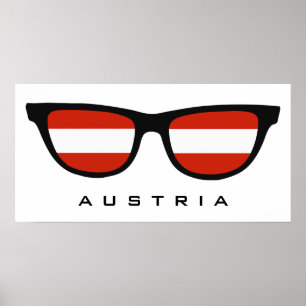 Österreich Shades Custom Text & Color Poster