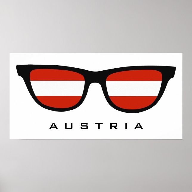 Österreich Shades Custom Text & Color Poster (Vorne)