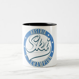 Österreich Ski Champion Logo Zweifarbige Tasse