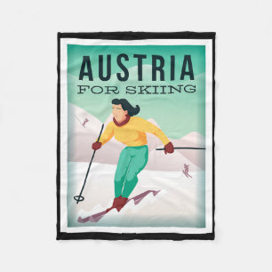 Österreich Skifahren Pistensau und Skihaserl fahre Fleecedecke