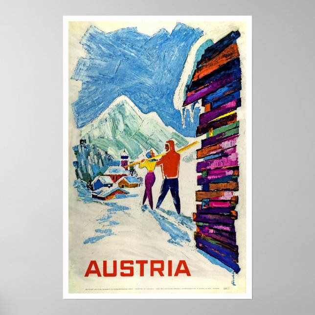 Österreich: Skireisepaket Poster (Vorne)