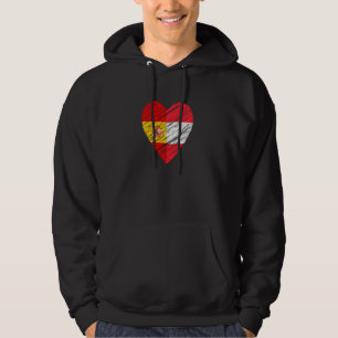 Österreich Spanien Herz Spanische Flagge Österreic Hoodie