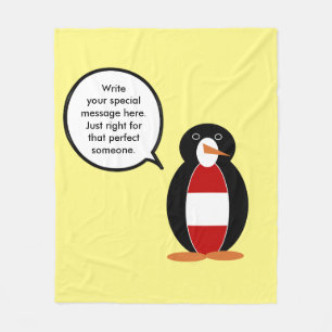 Österreich sprechende Ms Penguin Personalisiert  Fleecedecke