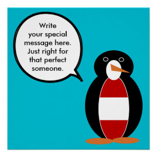 Österreich Sprechende Ms Penguin Personalisiert  Poster