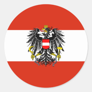 Österreich-Staats-Flaggen-Aufkleber Runder Aufkleber