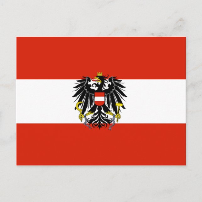 Österreich Staatsflagge Postkarte (Vorderseite)