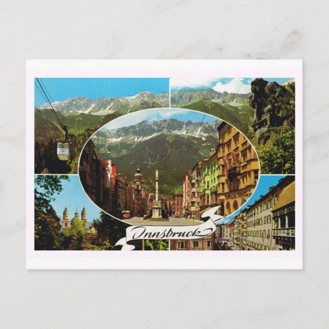 Österreich, Tirol, Innsbruck multiview Postkarte (Vorderseite)