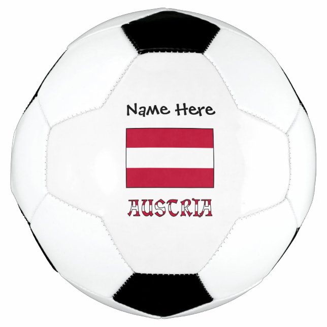 Österreich und die österreichische Flagge mit Ihre Fußball (Vorderseite)