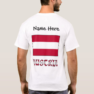 Österreich und Österreichische Flagge Schwarz Pers T-Shirt