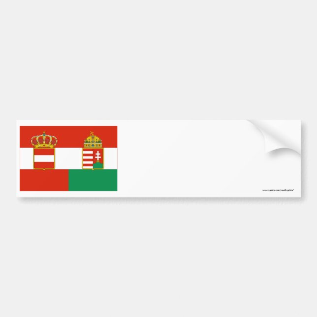 Österreich-Ungarn Flagge (1869-1918) Autoaufkleber (Vorne)