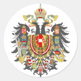 Österreich - Ungarn - Reich Runder Aufkleber