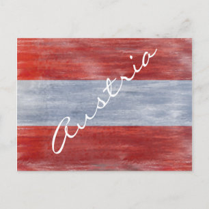 Österreich unter österreichischer Flagge leidet Postkarte