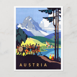 Österreich, Urlaub in den Alpen, Vintage Postkarte