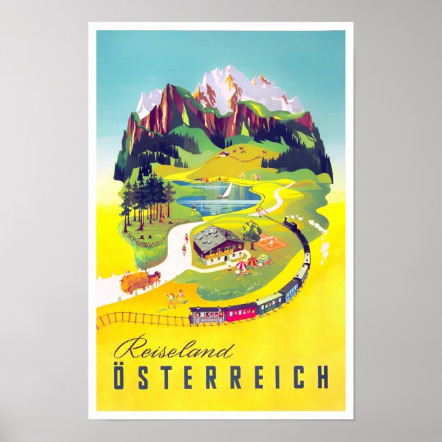 Österreich Vintage Reise Poster (Vorne)