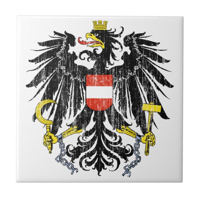 Österreich-Wappen Fliese (Vorderseite)