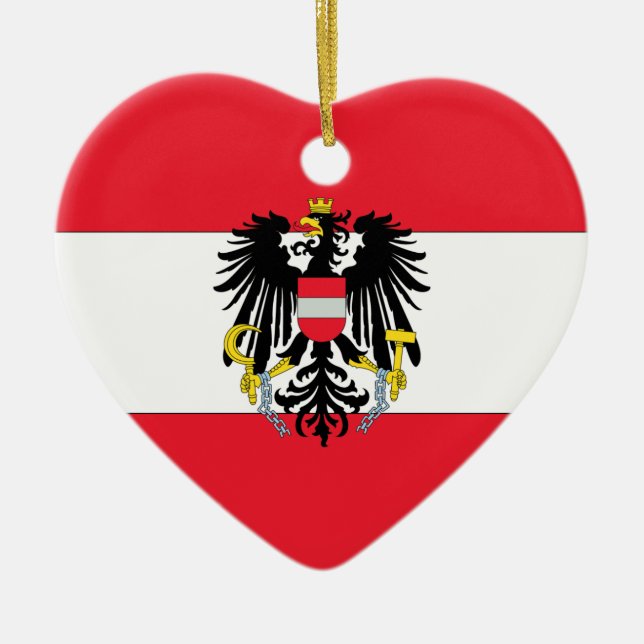 Österreich-Wappen Keramik Ornament (Vorne)